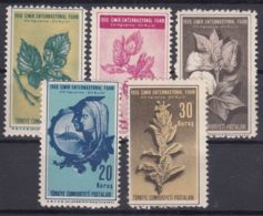 Turkey 1950 Flowers, Fair In Izmir Mi#1254-1258 Mint Never Hinged - Ongebruikt