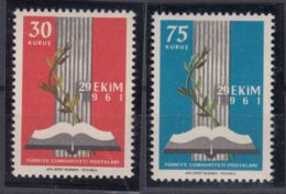 Turkey 1961 Mi#1825-1826 Mint Never Hinged - Nuevos