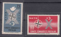 Turkey 1962 NATO Mi#1830-1831 Mint Never Hinged - Nuevos
