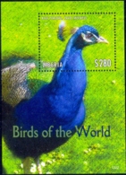 PEACOCKS-BLUE PEAFOWL-PHEASANTS-BIRDS-LLIBERIA-BIRDS OF THE WORLD- MS-MNH-SCARCE-M-167 - Pauwen