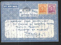 Nouvelle Zélande Lettre Avec Correspondance Par Avion  Du 25 Avril 1950  De Wanganui  Pour Pont à Mousson - Briefe U. Dokumente