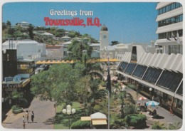 Australia QUEENSLAND QLD Flinders Mall TOWNSVILLE Murray Views W4 Postcard 1989 KENYA Meter Postmark !! To Sweden - Townsville