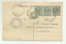 CARTOLINA POSTALE - AFFRANCATA CON CENT. 5 E CENT. 15 - 1921  FP - Usados