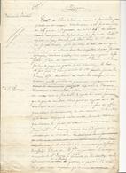 Courrier (3 Pages) à Propos Du Restaurant De Franchard - Rapport (1853) - Documenti Storici