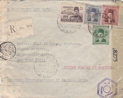 Aegypten-Einschreibe-Zensurbrief-1944 - Storia Postale