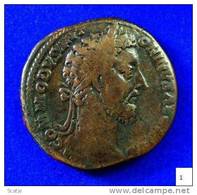 COMMODUS Als AUGUSTUS  (177 - 192) AD  -  AE SESTERTIUS  23,78 Gr.  -   ROME  182 - 183  -   RIC 370 - Les Antonins (96 à 192)