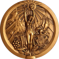 ESPAÑA. MEDALLA 125 ANIVERSARIO LA UNIÓN ALCOYANA SEGUROS. 2.002. BRONCE. SPAIN MEDAL - Profesionales/De Sociedad