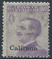 1912 EGEO CALINO EFFIGIE 50 CENT MNH ** - P4-3 - Egée (Calino)