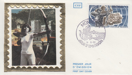 Enveloppe  FDC  1er  Jour   MONACO  Xéme  Challenge  International   RAINIER  III   De  TIR  A  L' ARC   1977 - Tir à L'Arc