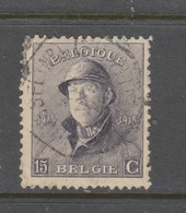 COB 169 Oblitération Centrale BRUXELLES (Nord) - 1919-1920 Roi Casqué