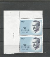 OCB 2137 ** Postfris Zonder Scharnier  In Paar Met Drukdatum - 1981-1990 Velghe