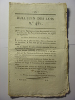 BULLETIN DES LOIS 17 OCTOBRE 1821 - SOLDATS CLASSE 1819 - ROUTES DEPARTEMENTALES DU TARN - ARBOUVILLE MONTESQUIEU Etc .. - Decreti & Leggi