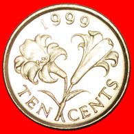 + FLOWER (1999-2009): BERMUDA ★ 10 CENTS 1999 MINT LUSTER! LOW START ★ NO RESERVE! - Bermuda