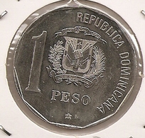 DOMINICAINE REPUBLIQUE 1 PESO 1990 RARO RARE MINTAGE 30 000 - Dominicaanse Republiek