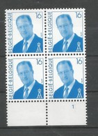 OCB 2660 Postfris Zonder Scharnier ** In Blok Van 4 Met Plaatnimmer 1 - 1993-2013 Koning Albert II (MVTM)