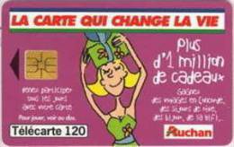 # France 997  AUCHAN PRUNE 120u So3 09.99 Tres Bon Etat - 1999