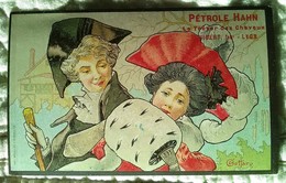 Belle CPA Illustrée Bottaro - COUPLE Femme Au Manchon Art Nouveau - Publicité PETROLE HAHN - Bottaro