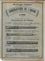 Protège-cahiers Publicitaire 1931  - CHOCOLATERIE DE L'UNION à LYON Avec PRIMES 4 Lithographies De STYLOS DE VALEUR - Schutzumschläge