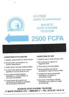 Télecarte Cote D'Ivoire CI TELCOM 2500 FCFA - Côte D'Ivoire