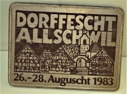 Rare Médaille Suisse Dorffescht Allschwil 26-28 Auguscht 1983 - Andere & Zonder Classificatie