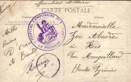 Algérie Carte FM Hopital Temporaire Oran Lettre - Covers & Documents