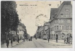 68 SAINT-LOUIS . Rue De Bâle Animée Gasthaus , édit : Forzel Et Hermel , écrite En 1919 , état Extra - Saint Louis