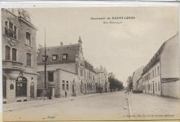 68 SAINT-LOUIS . Souvenir , Rue Huningen , édit : A Kanitzer Mulhouse , Années 10 , état Extra - Saint Louis