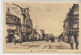 68 SAINT-LOUIS . Rue De Mulhouse Animée , Tramway  , édit : CAP , Années 30 , état Extra - Saint Louis