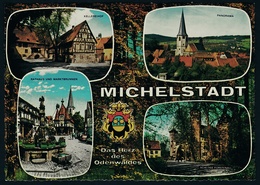 Michelstadt  -  Marktplatz Mit Rathaus Und Michelsbrunnen  -  Ansichtskarte Ca.1980    (11113) - Michelstadt