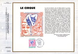 🎪 " LE CIRQUE " Sur Feuillet CEF 1er Jour N°té De 1983 De MONACO. Parfait état. FDC - Cirque