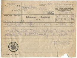 1918. AUSTRIA HUNGARY WW1, K.u.K. TELEGRAMM TELEGRAPH SEAL BRČKO BOSNIA AND HERZEGOVINA - Telegraaf