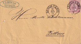 NORDDEUTSCHER BUND 1871    LETTRE  DE LEIPZIG - Cartas & Documentos