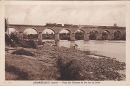 ANDREZIEUX. Pont Du Chemin De Fer. Train à Vapeur - Andrézieux-Bouthéon