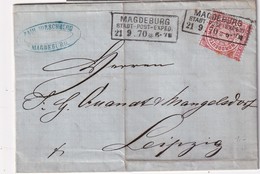 NORDDEUTSCHER BUND  1870 LETTRE DE MAGDEBURG - Storia Postale