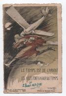LE TEMPS EST DE L'ARGENT LES AILES FONT GAGNER DU TEMPS - ILLUSTRATEUR GEORGES VILLA - AVIATION AVION AERONAUTIQUE 1924 - Andere Illustrators