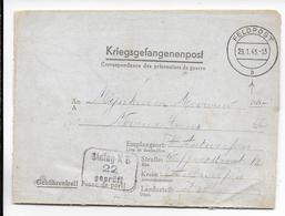 KRIEGSGEFANGENENPOST - 1943 - LETTRE De PRISONNIER BELGE STALAG XB AVEC CACHET De FELDPOST (PLUS RARE) => ANTWERPEN - Guerra '40-'45 (Storia Postale)