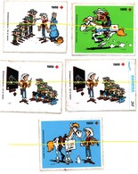 Objets Dérivés BD Lucky Luke Autocollants (stickers)  LUCKY LUKE.DALTON.CROIX ROUGE. SABENA - Stickers