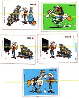 Objets Dérivés BD Lucky Luke Autocollants (stickers)  LUCKY LUKE.DALTON.CROIX ROUGE. SABENA - Autocollants