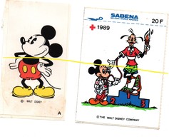 Autocollants (stickers) BD. DISNEY MICKEY DINGO.GOOFY. SABENA..MICKY MAUS. - Stickers