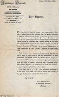 VP15.206 - MILITARIA - 1850 - Lettre - Intendenza Générale Della Divisione Di NIZZA ( NICE ) Publica Siguezza ( Police ) - Documents