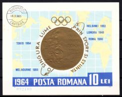 Romania 1964 Sport Olympic Games Gold Medal Mi#Block 59 Used - Usati