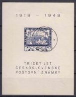 Czechoslovakia 1948 Mi#Block 11 Used - Gebraucht