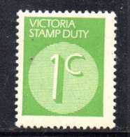 848 490 - VICTORIA , 1 Cent Verde Integro **  STAMP DUTY - Ungebraucht