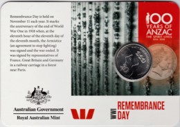 Australia 2015 ANZAC 100 Years - WW1 Remembrance Day Uncirculated 20c - Sin Clasificación