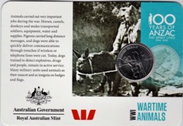 Australia 2015 ANZAC 100 Years - WW1 Wartime Animals Uncirculated 20c - Unclassified