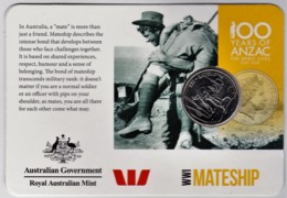 Australia 2015 ANZAC 100 Years - WW1 Mateship Uncirculated 20c - Non Classificati