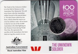 Australia 2015 ANZAC 100 Years - WW1 The Unknown Soldier Uncirculated 20c - Sin Clasificación