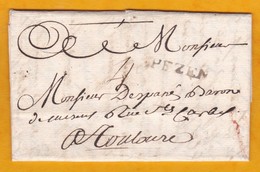 1749 - Marque Postale PEZENAS, Hérault Sur LAC De 3 Pages Vers Toulouse, Haute Garonne - Règne De Louis XV - 1701-1800: Voorlopers XVIII