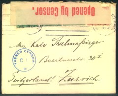 1915, Envelope With CAPETOWN Censor To Switzerland - Cap De Bonne Espérance (1853-1904)