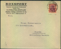 1922, Werbumschlaf Zeitschrift "BOXSPORT", Berlin - Boxen